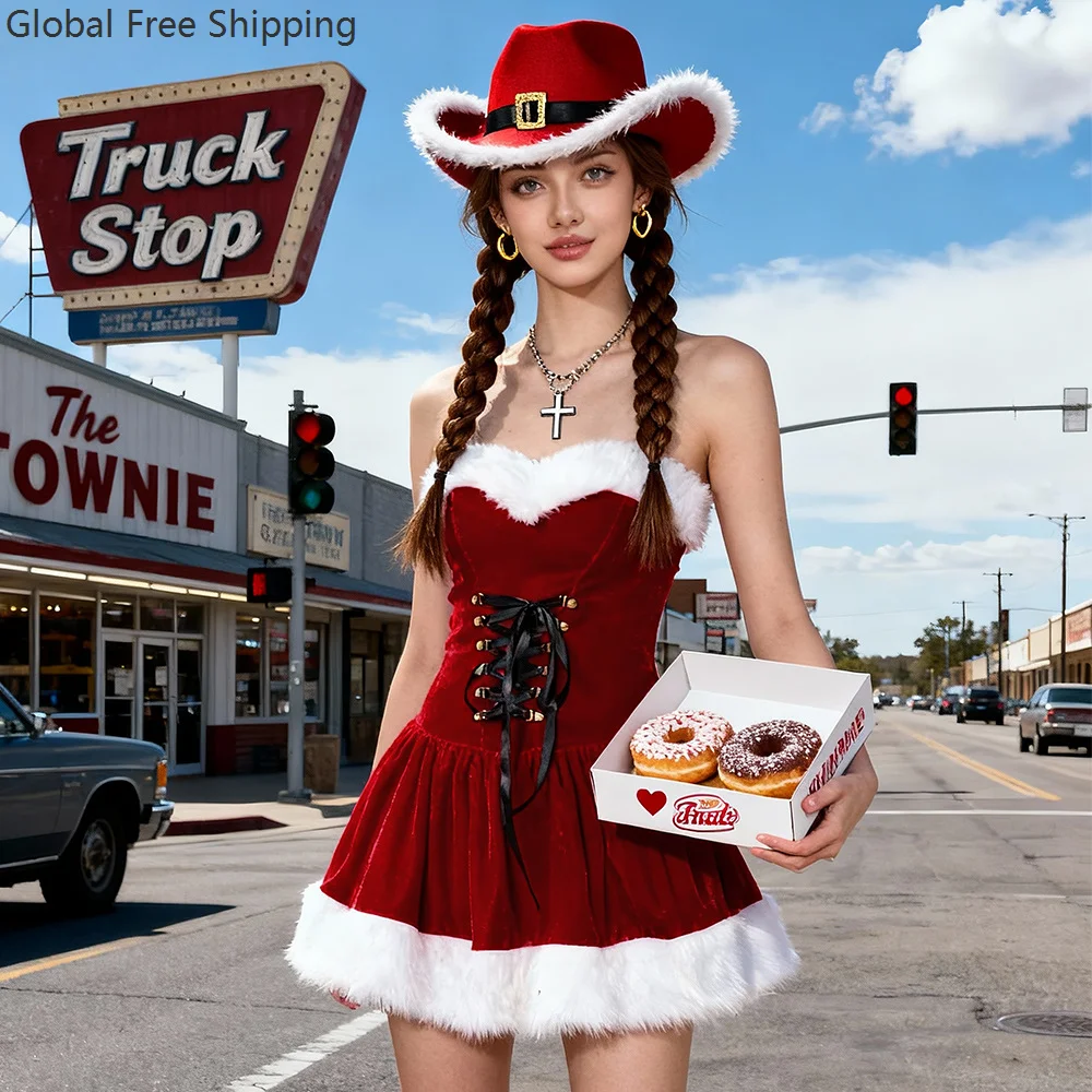 Women's Christmas Dress Adult Makeup Cosplay Santa Claus Costume Women's Classic Cosplay Hat Set Party Celebration Dress Up 2025
Women's Christmas Dress Adult Makeup Cosplay Santa Claus Costume Women's Classic Cosplay Hat Set Party Celebration Dress Up 2025