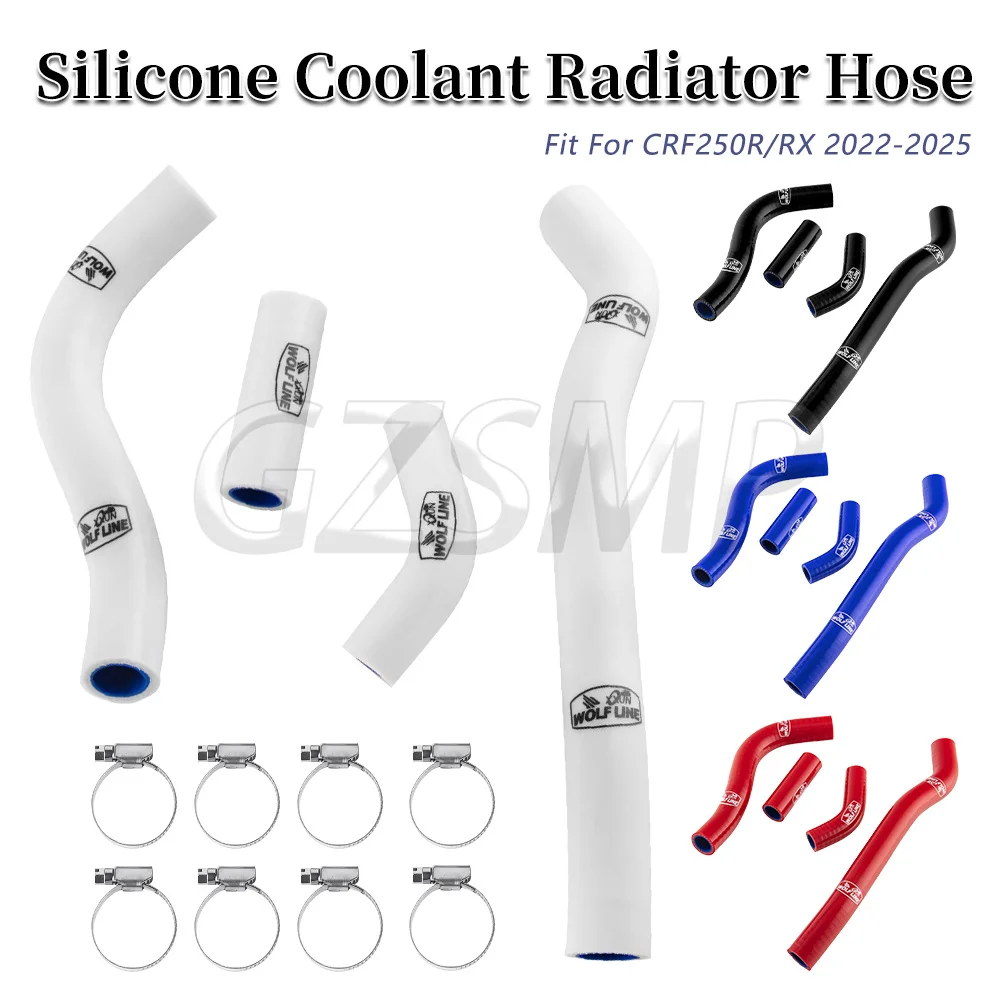 Motorcycle Radiator Silicone Coolant ube Silicone Hose Kit water pipe with Clamp Fit for Honda CRF250R CRF250RX 2022-2025
Motorcycle Radiator Silicone Coolant ube Silicone Hose Kit water pipe with Clamp Fit for Honda CRF250R CRF250RX 2022-2025