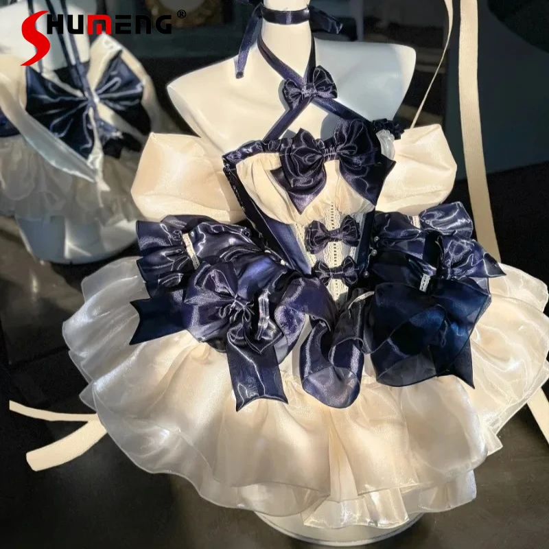 Popular Unique Design Dress Women's Kawaii Clothes Japanese Lolita Style Sweet Cute Slim Fit Dresses Dark Blue Vestidos Mujer
Popular Unique Design Dress Women's Kawaii Clothes Japanese Lolita Style Sweet Cute Slim Fit Dresses Dark Blue Vestidos Mujer