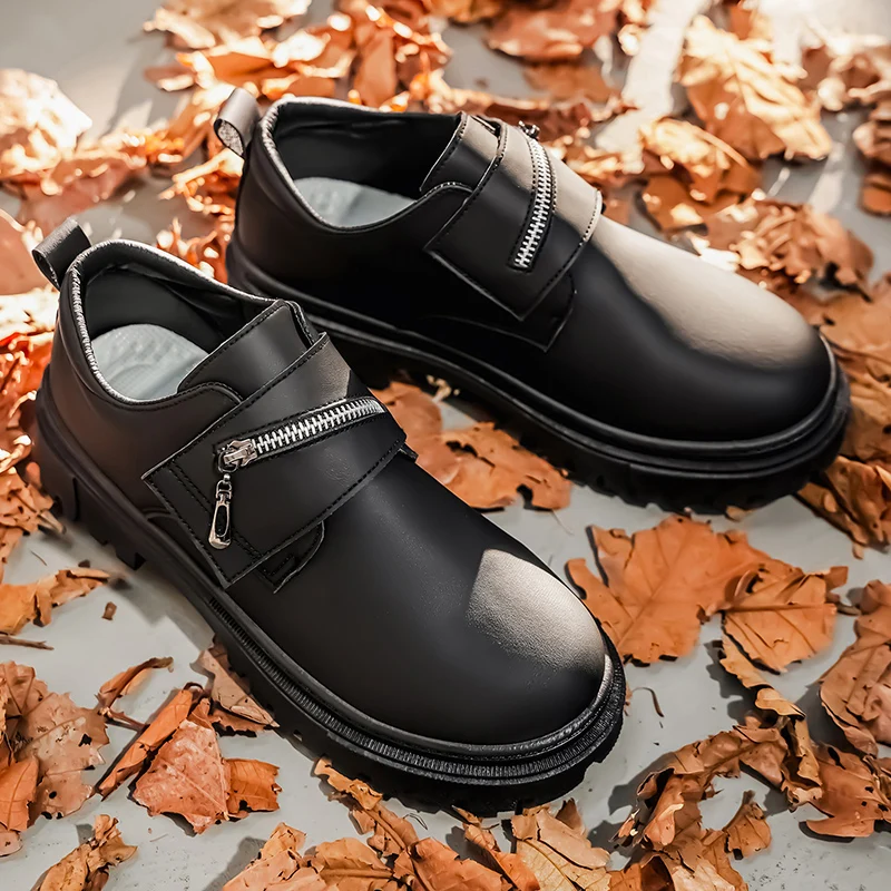 Мужские повседневные кожаные туфли на толстой подошве для увеличения роста, большие размеры, весна-осень 2026, черные, в британском стиле, однотонные, короткие, для делового костюма
Мужские повседневные кожаные туфли на толстой подошве для увеличения роста, большие размеры, весна-осень 2026, черные, в британском стиле, однотонные, короткие, для делового костюма