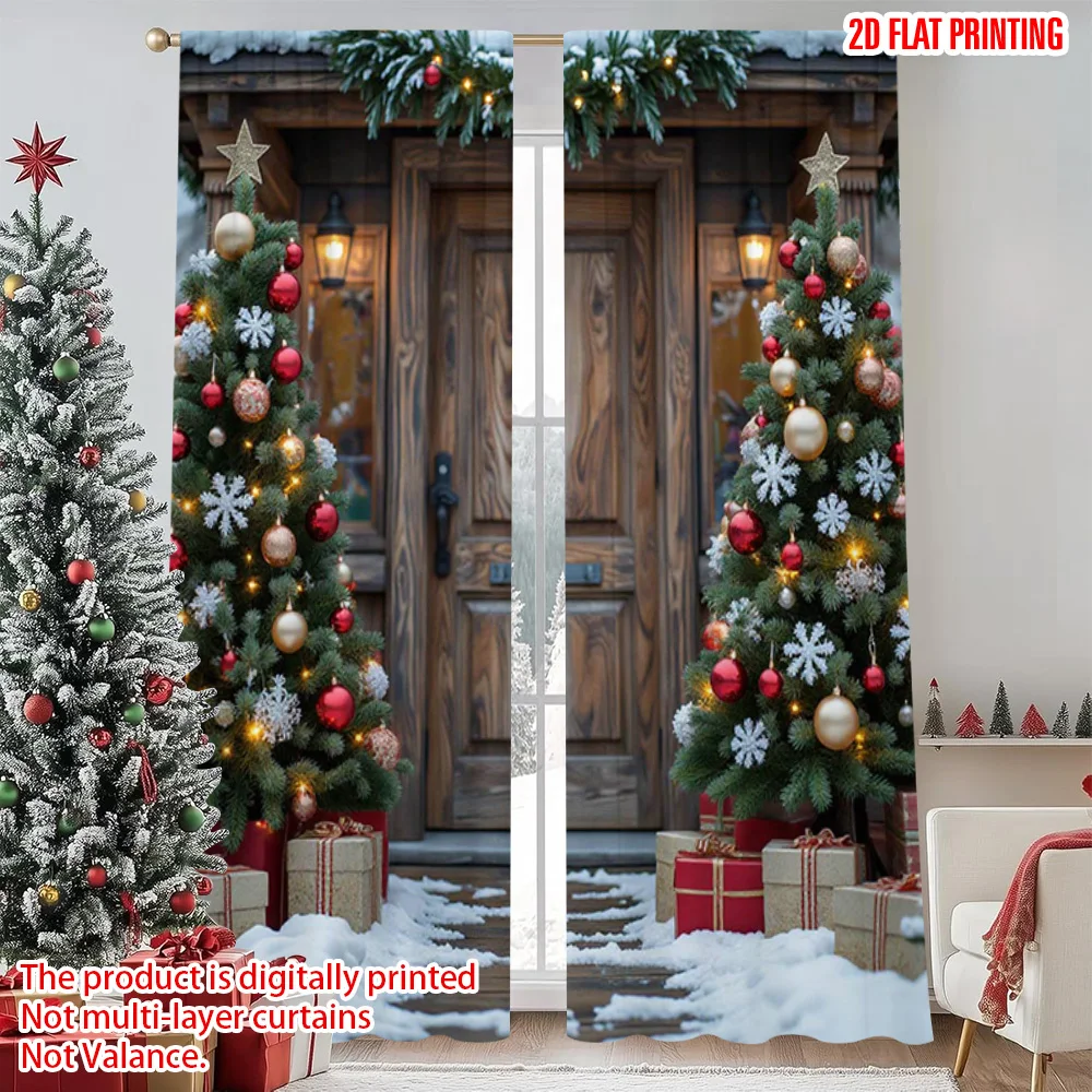 2pcs 2D flat printing Christmas Scene Curtain Simple Christmas Versatile Fabric Without Electricity Festive Wall Decor Use for
2pcs 2D flat printing Christmas Scene Curtain Simple Christmas Versatile Fabric Without Electricity Festive Wall Decor Use for