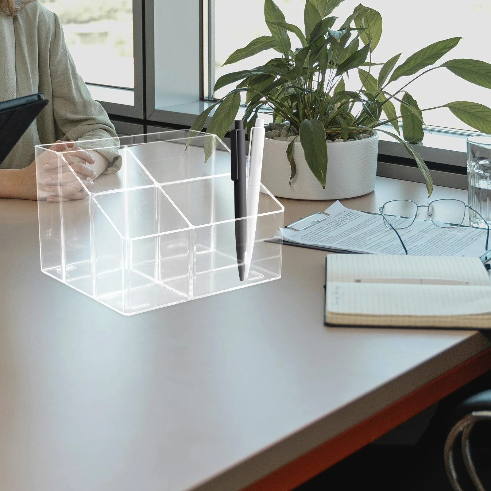 Acrylic Desktop Storage Box 5 Compartments Transparent Easy Clean Modern Compact Useful ganizer Pencil HOLDER Desk
Acrylic Desktop Storage Box 5 Compartments Transparent Easy Clean Modern Compact Useful ganizer Pencil HOLDER Desk