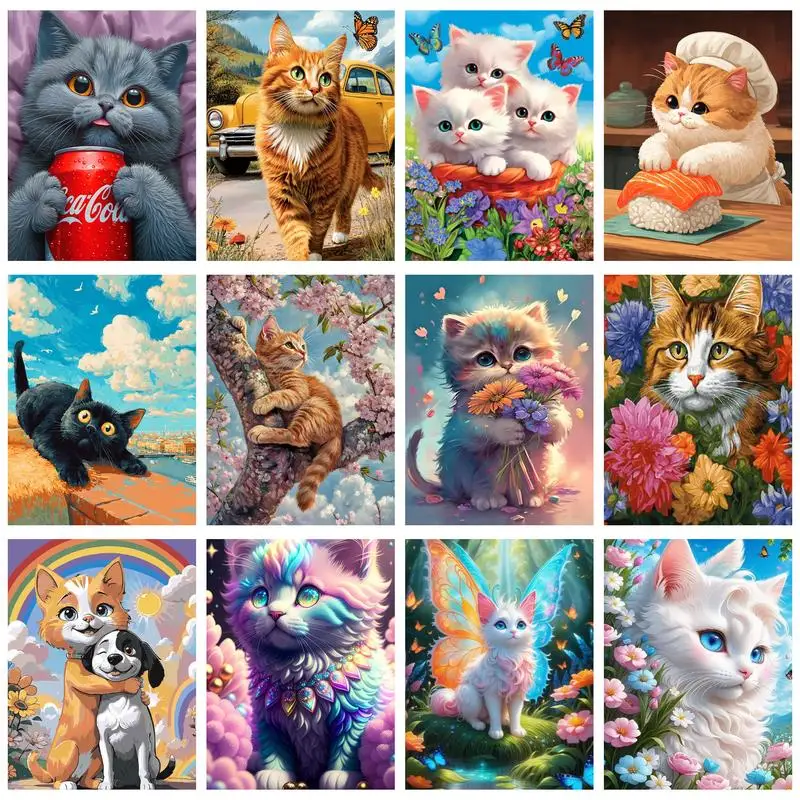 CHENISTORY Painting By Number Cute Cat Kits Handpainted Picture By Number Drawing On Canvas Home Decoration DIY Gift
CHENISTORY Painting By Number Cute Cat Kits Handpainted Picture By Number Drawing On Canvas Home Decoration DIY Gift