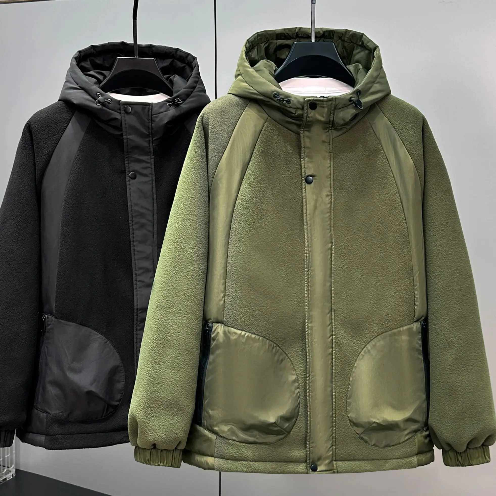 new outerwear men's autumn winter fleece thickened warm hooded fat padded jacket
new outerwear men's autumn winter fleece thickened warm hooded fat padded jacket