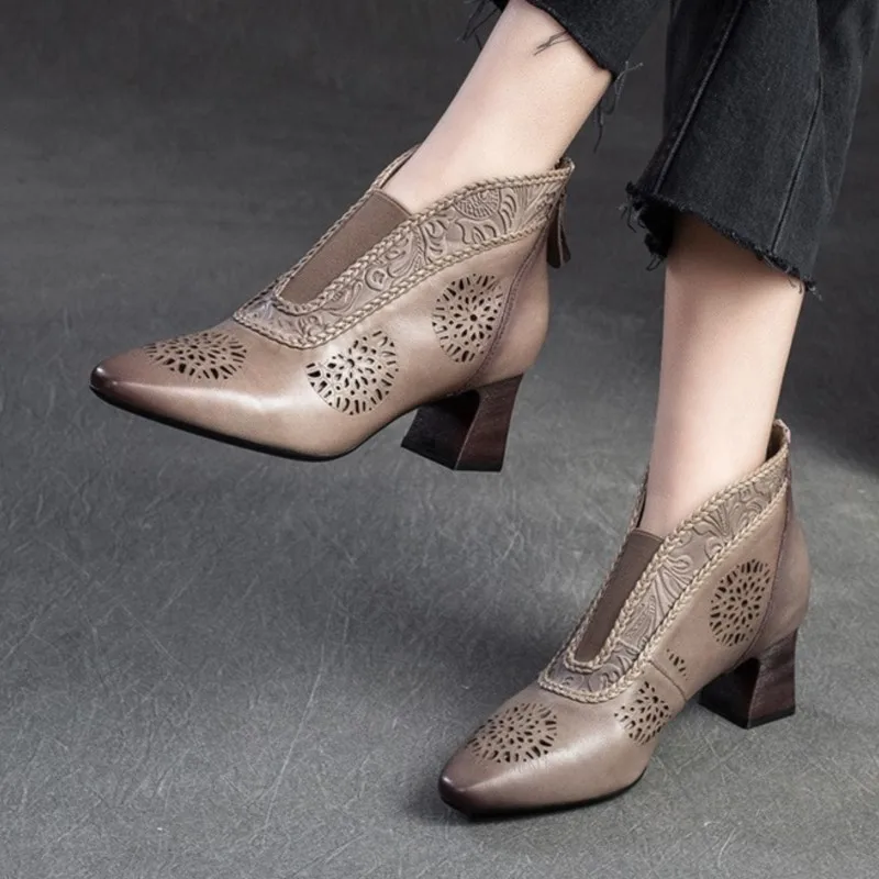 GKTINOO 2024 Summer New Sandals Genuine Leather Breathable Hollow-out Boots Retro Pointed High Heel Commuter Women's Shoes
GKTINOO 2024 Summer New Sandals Genuine Leather Breathable Hollow-out Boots Retro Pointed High Heel Commuter Women's Shoes