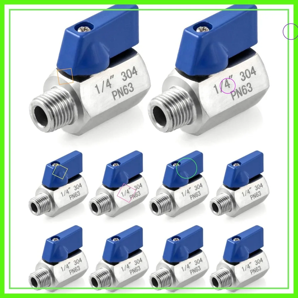 Набор из 10 мини-шаровых кранов с резьбой NPT 1/4 дюйма, с внутренней и внешней резьбой, из нержавеющей стали 304, для надежного контроля потока
Набор из 10 мини-шаровых кранов с резьбой NPT 1/4 дюйма, с внутренней и внешней резьбой, из нержавеющей стали 304, для надежного контроля потока
