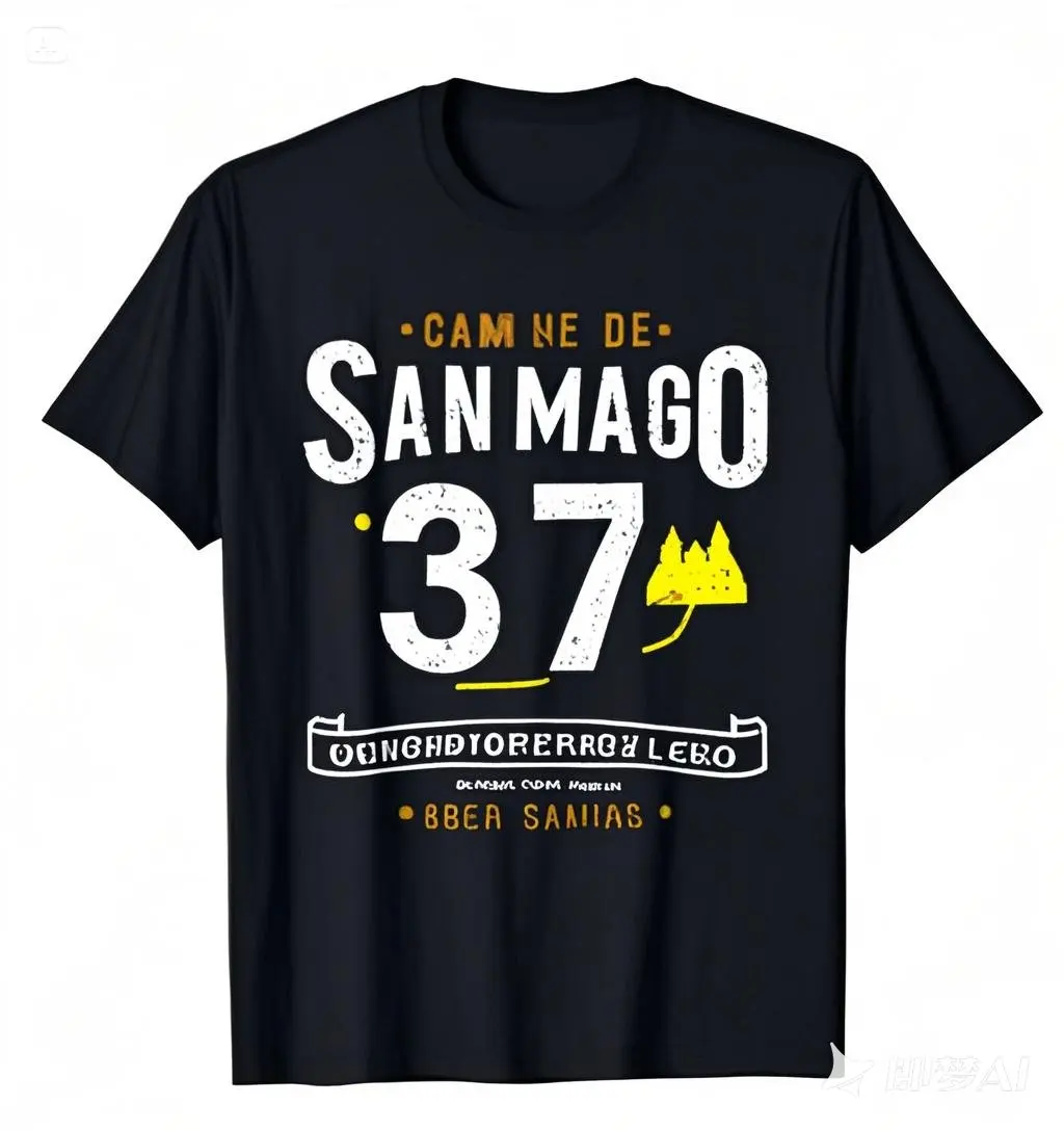 Summer short-sleeved round neck men's T-shirt, Cam37de San Diego Buen Peregr37Compostela Spain St James, 100% cotton.
Summer short-sleeved round neck men's T-shirt, Cam37de San Diego Buen Peregr37Compostela Spain St James, 100% cotton.