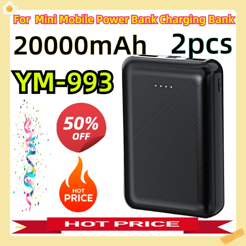 For 20000mAh Mini Mobile Power Bank Charging Bank 2pcs
For 20000mAh Mini Mobile Power Bank Charging Bank 2pcs
