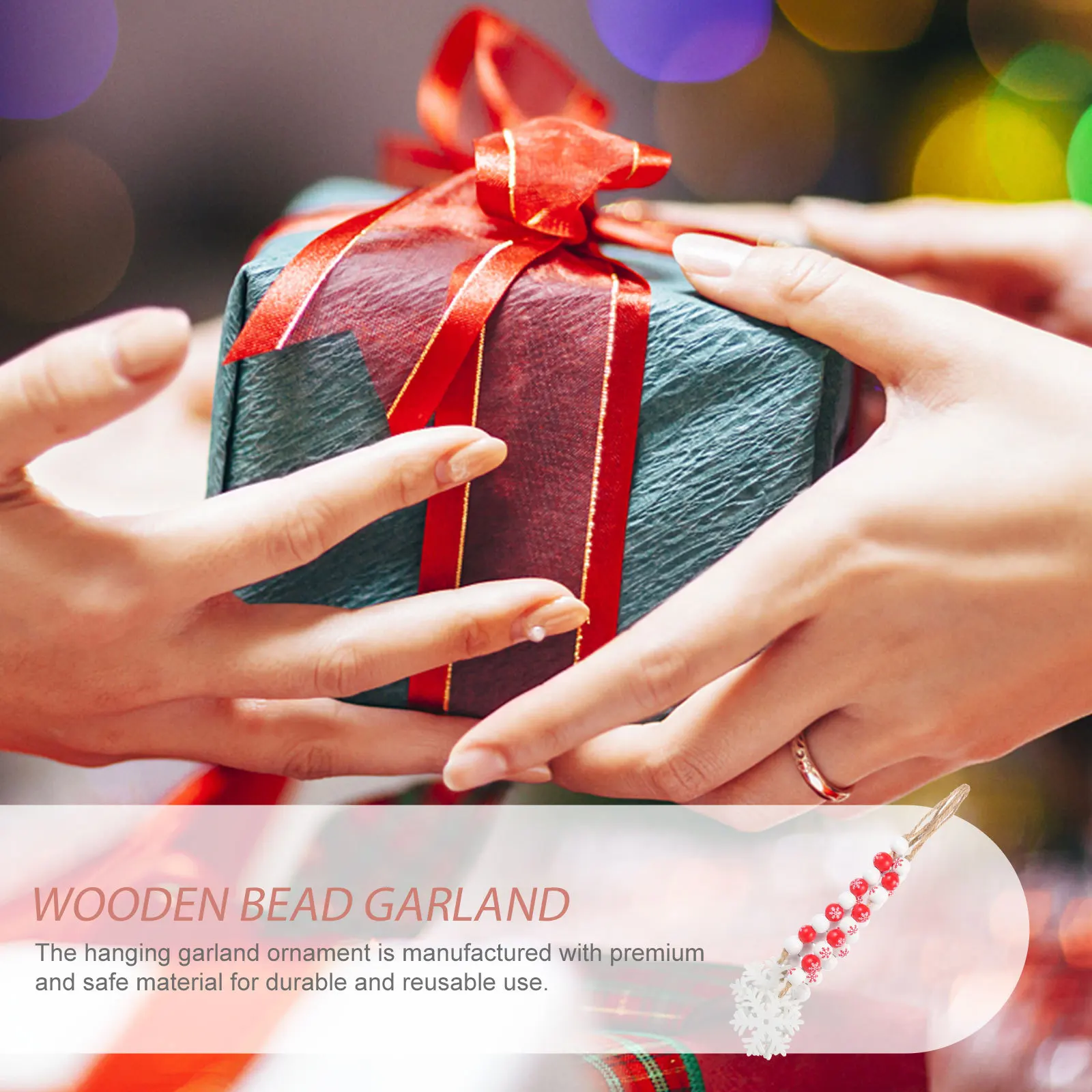 Indoor Wooden Bead Snowflake Pendant Christmas Tree Ornament Garland Beads Beaded 
Indoor Wooden Bead Snowflake Pendant Christmas Tree Ornament Garland Beads Beaded