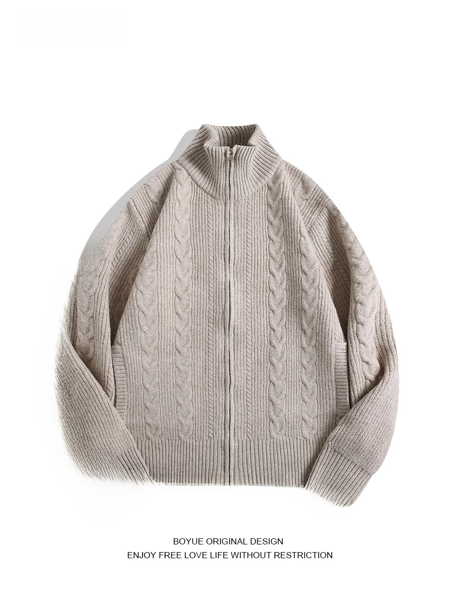 BOYUE Ретро пшеничные уши с узором на молнии, повседневная теплая верхняя одежда, вязаный кардиган с воротником-стойкой, длинный свек для молодежи, осень-зима
BOYUE Ретро пшеничные уши с узором на молнии, повседневная теплая верхняя одежда, вязаный кардиган с воротником-стойкой, длинный свек для молодежи, осень-зима