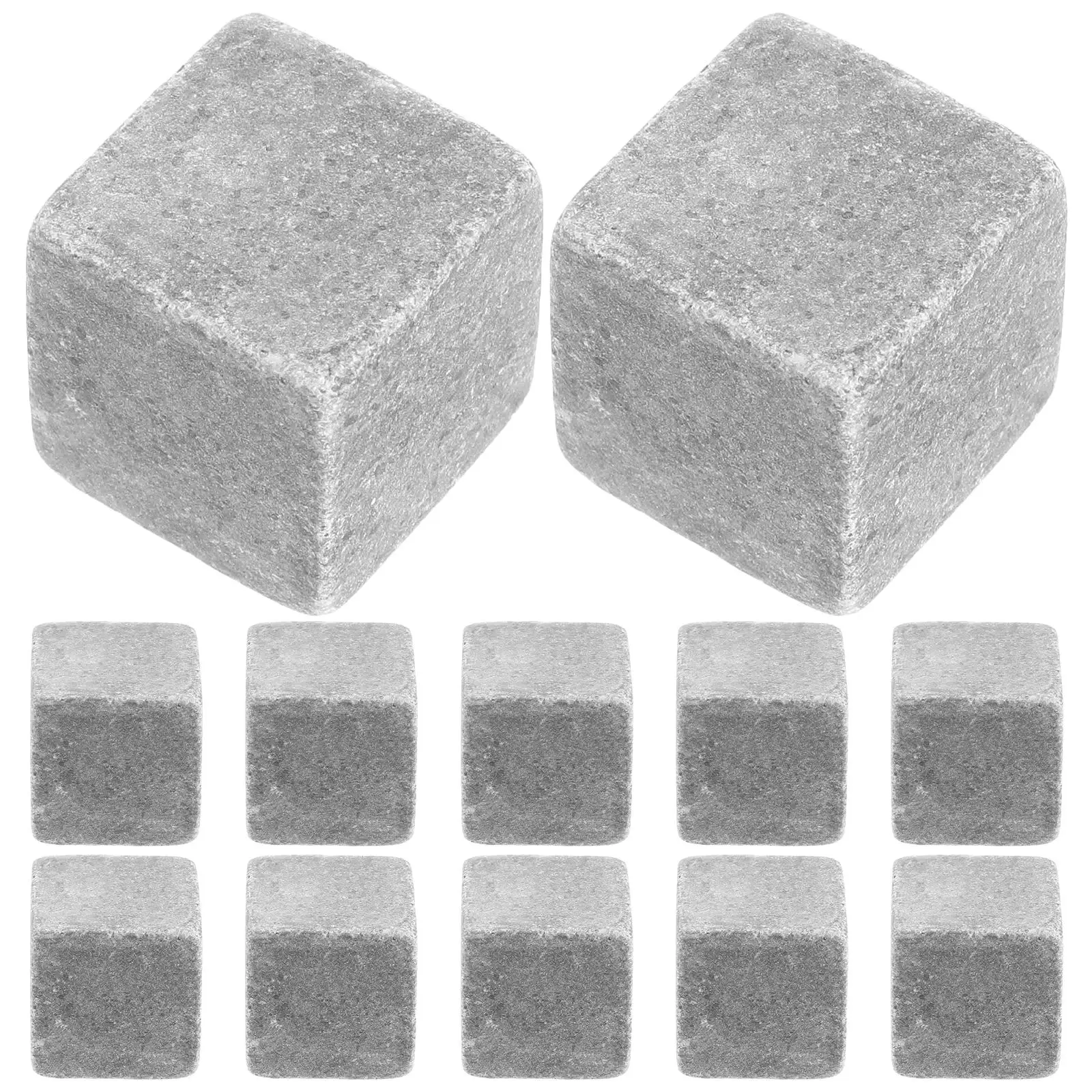 12 Pcs Whiskey Stones Reusable Ice Cubes Grey 2x2x2 Beverage Cooling Rocks Marble Fridge Accessories Smooth Edge Design
12 Pcs Whiskey Stones Reusable Ice Cubes Grey 2x2x2 Beverage Cooling Rocks Marble Fridge Accessories Smooth Edge Design