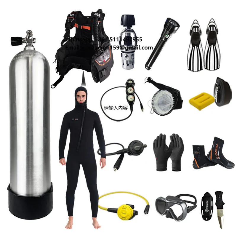 Diving Sea Fishing Full Set of scuba Diving Breathing Apparatus Fast Unloading Counterweight BCD Oxygen Cylinder tank Diving Set
Diving Sea Fishing Full Set of scuba Diving Breathing Apparatus Fast Unloading Counterweight BCD Oxygen Cylinder tank Diving Set