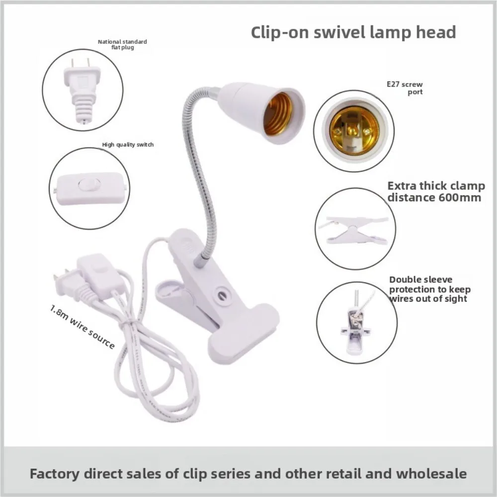 E27 Screw Base LED Lamp Holder Clip with Flexible Tube 20 30 40 50cm for Plant Grow Light Indoor Gardening Accessory
E27 Screw Base LED Lamp Holder Clip with Flexible Tube 20 30 40 50cm for Plant Grow Light Indoor Gardening Accessory