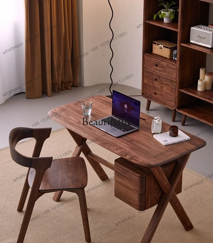 American Black Walnut Desk Modern Simple All Solid Wood Desktop Table
American Black Walnut Desk Modern Simple All Solid Wood Desktop Table