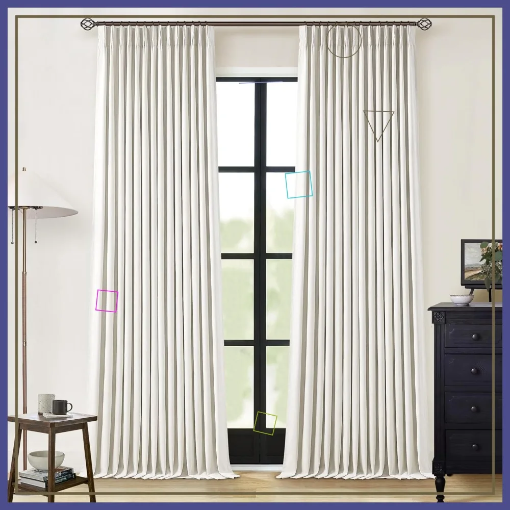 Linen Blackout Curtains 108 Inches Long 2 Panels Pinch Pleated for Bedroom
Linen Blackout Curtains 108 Inches Long 2 Panels Pinch Pleated for Bedroom