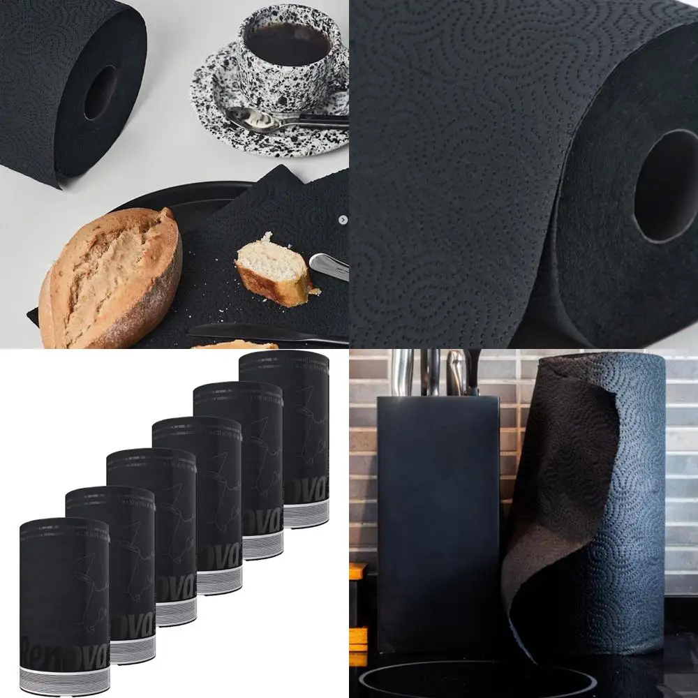 Jumbo 2-Ply Absorbent Paper Towel Rolls, Set of 6 in Black
Jumbo 2-Ply Absorbent Paper Towel Rolls, Set of 6 in Black