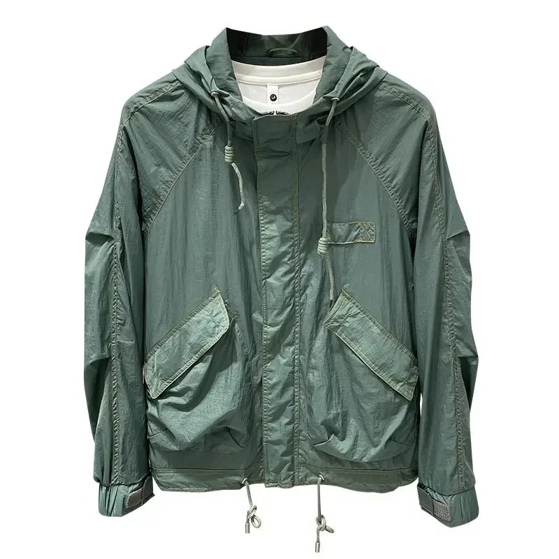 2024 Spring Summer New Korean Fashion Baggy Men's Hooded Jacket With Bright Line Thin Male Coat Sun-protective Clothing Men Coat
2024 Spring Summer New Korean Fashion Baggy Men's Hooded Jacket With Bright Line Thin Male Coat Sun-protective Clothing Men Coat
