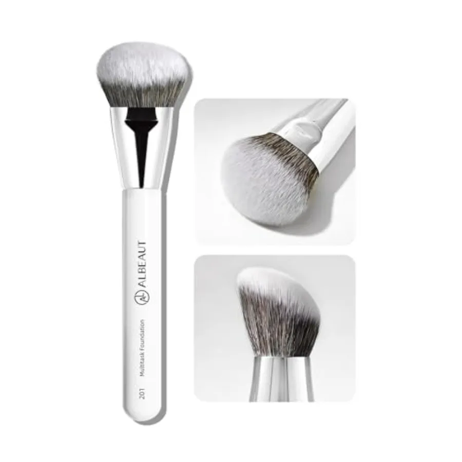 201 Angled Foundation Brush for Flawless Makeup Application Professional Liquid, Cream Powder Foundation Brush with Dense Brist
201 Angled Foundation Brush for Flawless Makeup Application Professional Liquid, Cream Powder Foundation Brush with Dense Brist