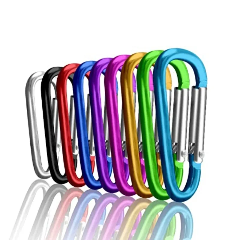 200-Pack Carabiner Clips Aluminum Locking Spring Hook Keychain D Shape Heavy Duty Buckle Pack Lock Snap Hooks Backpack Clip
200-Pack Carabiner Clips Aluminum Locking Spring Hook Keychain D Shape Heavy Duty Buckle Pack Lock Snap Hooks Backpack Clip