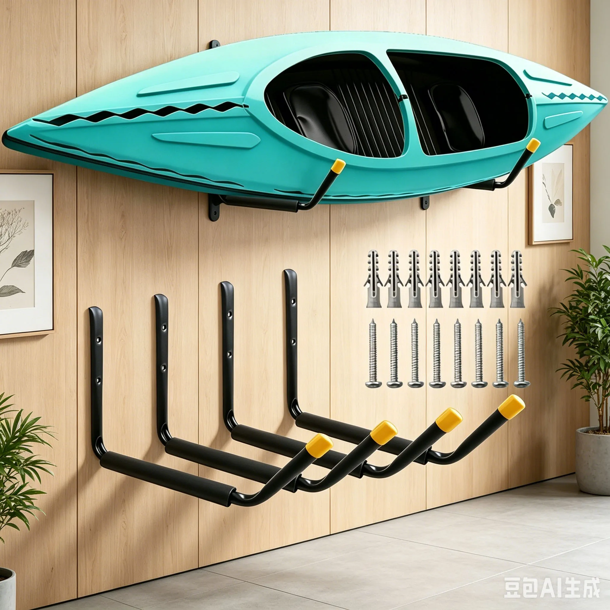 For Kayak Storage Hooks Rack Bearing 45 Kg Wall Mounted Hanger For Home Indoor Canoe For Kayak Paddle Board Surfboard Accessory
For Kayak Storage Hooks Rack Bearing 45 Kg Wall Mounted Hanger For Home Indoor Canoe For Kayak Paddle Board Surfboard Accessory
