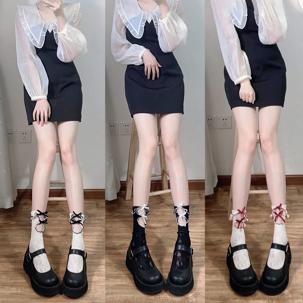 1 Pair Women Hollow Lace Long Stockings Fashionable Versatile Knotted White Lolita Style Comfortable Breathable Casual Socks
1 Pair Women Hollow Lace Long Stockings Fashionable Versatile Knotted White Lolita Style Comfortable Breathable Casual Socks
