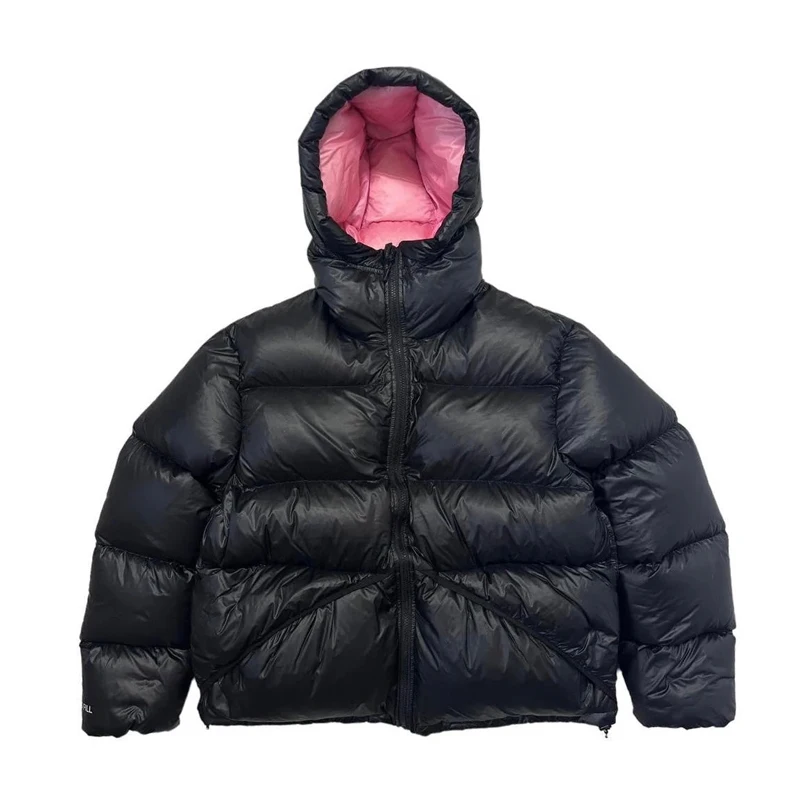 Pink-black Women's Down Jacket Drawstring Hooded Puffy Padded Cotton Coat Contrast Zipper Outerwear 2025 NEW Winter Lady Coats
Pink-black Women's Down Jacket Drawstring Hooded Puffy Padded Cotton Coat Contrast Zipper Outerwear 2025 NEW Winter Lady Coats