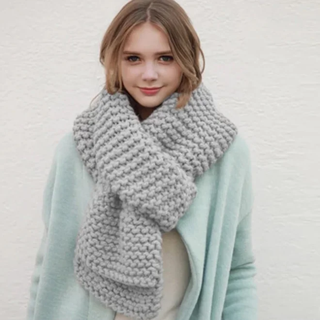 2024 New Coarse Wool Handmade Scarf Female Winter Thickened Solid Color Student Couple Knitted Girl Warm Scarf Gray
2024 New Coarse Wool Handmade Scarf Female Winter Thickened Solid Color Student Couple Knitted Girl Warm Scarf Gray