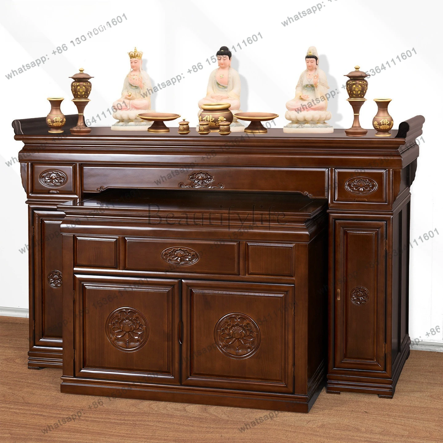 New Chinese-style household shrine cabinet solid wood modern light luxury middle hall cabinet Buddha table
New Chinese-style household shrine cabinet solid wood modern light luxury middle hall cabinet Buddha table