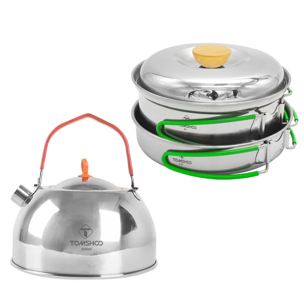 Camping Cookware Stainless Steel for 1-2 People Cooking Pot Frying Pan for All Stove Types Lightweight and Portable All-in-One C
Camping Cookware Stainless Steel for 1-2 People Cooking Pot Frying Pan for All Stove Types Lightweight and Portable All-in-One C