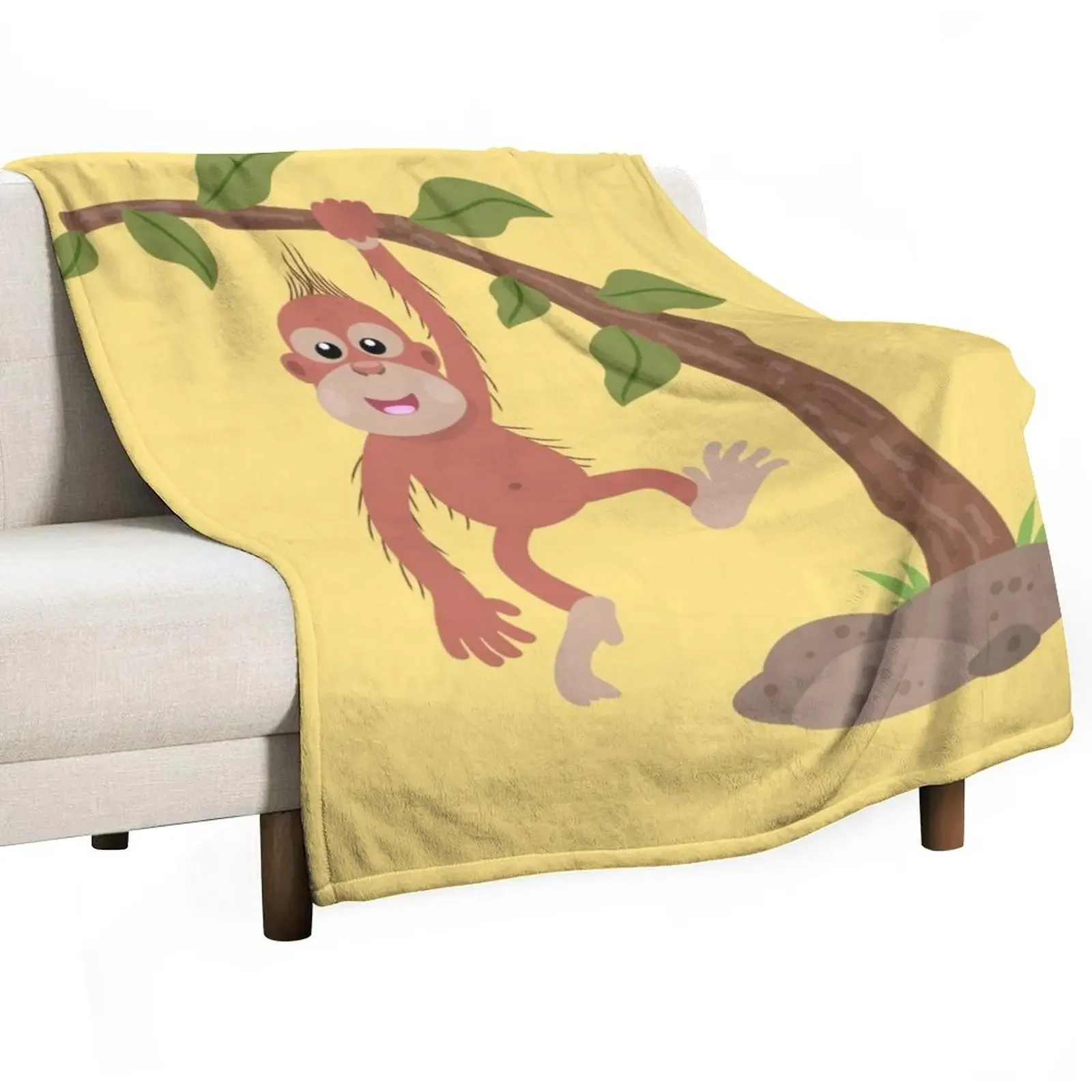 Cute happy baby orangutan cartoon illustration Throw Blanket For Decorative Sofa Hair Blankets
Cute happy baby orangutan cartoon illustration Throw Blanket For Decorative Sofa Hair Blankets