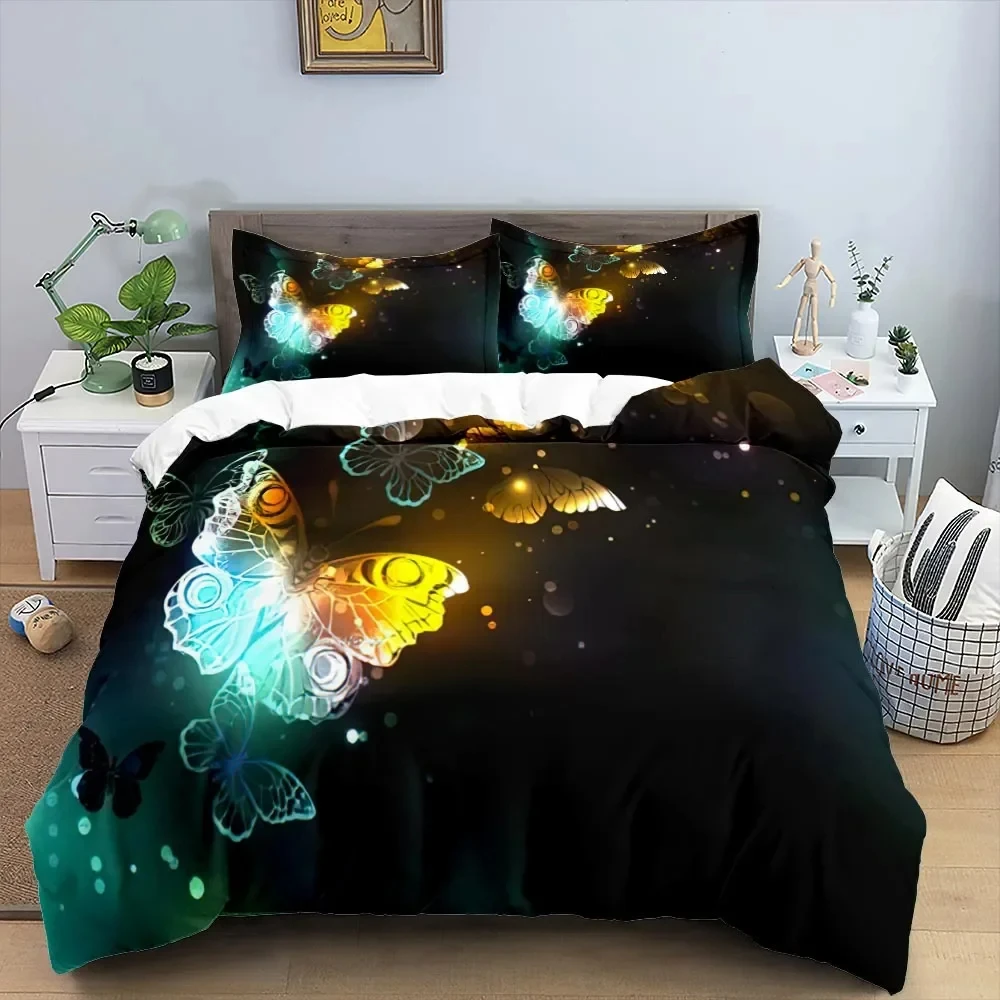 Butterfly Bedding Set 3D Flower Duvet Cover Quilt Cover With Zipper Queen Double Polyester Comforter Set Kid Girl Christmas Gift
Butterfly Bedding Set 3D Flower Duvet Cover Quilt Cover With Zipper Queen Double Polyester Comforter Set Kid Girl Christmas Gift