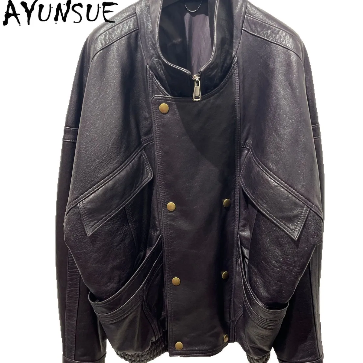 AYUNSUE Real Leather Jacket Woman Clothing 2026 Trendy Autumn Coats Sheepskin Motocycle Coat Women Loose Fit Casaco Feminino
AYUNSUE Real Leather Jacket Woman Clothing 2026 Trendy Autumn Coats Sheepskin Motocycle Coat Women Loose Fit Casaco Feminino