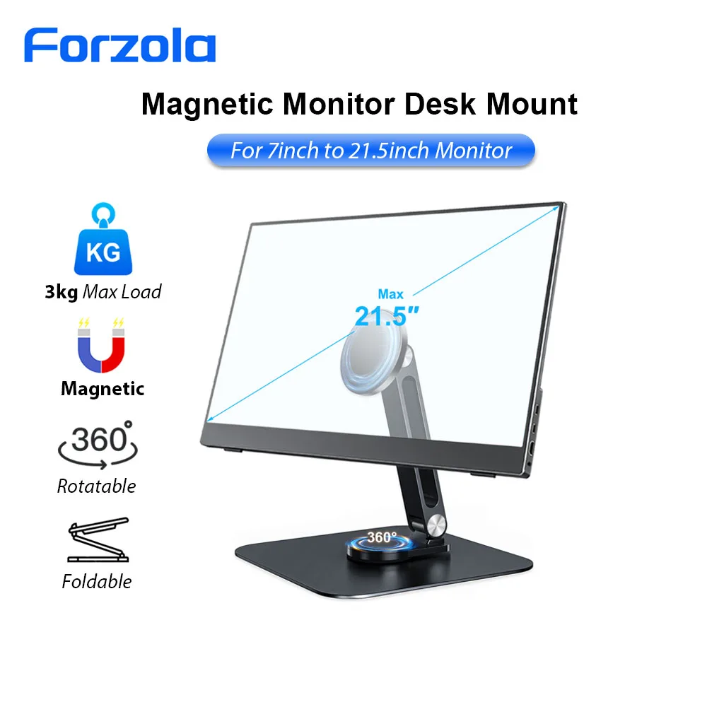 FORZOLA 3KG Magnetic Metal Stand for IPhone IPad Tablet 360° Rotatable Desk Holder 7-18.5 Inch Portable Monitor Foldable Bracket
FORZOLA 3KG Magnetic Metal Stand for IPhone IPad Tablet 360° Rotatable Desk Holder 7-18.5 Inch Portable Monitor Foldable Bracket