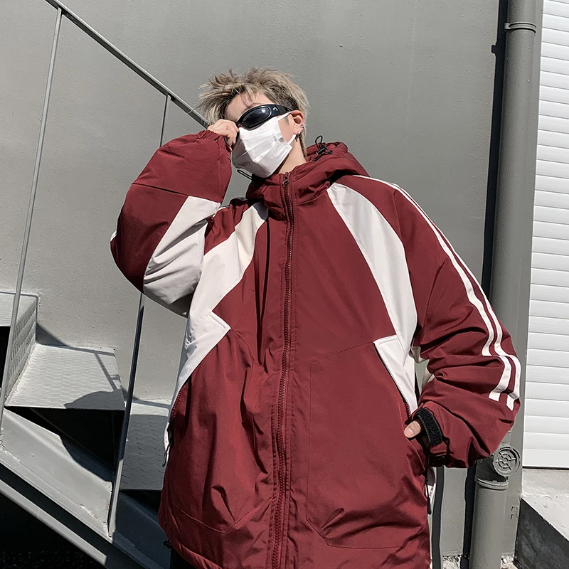 Утепленная хлопковая куртка для мужчин: модная молодежная повседневная теплая куртка на молнии с капюшоном, в стиле колор-блок, средней длины, Cleanfit
Утепленная хлопковая куртка для мужчин: модная молодежная повседневная теплая куртка на молнии с капюшоном, в стиле колор-блок, средней длины, Cleanfit