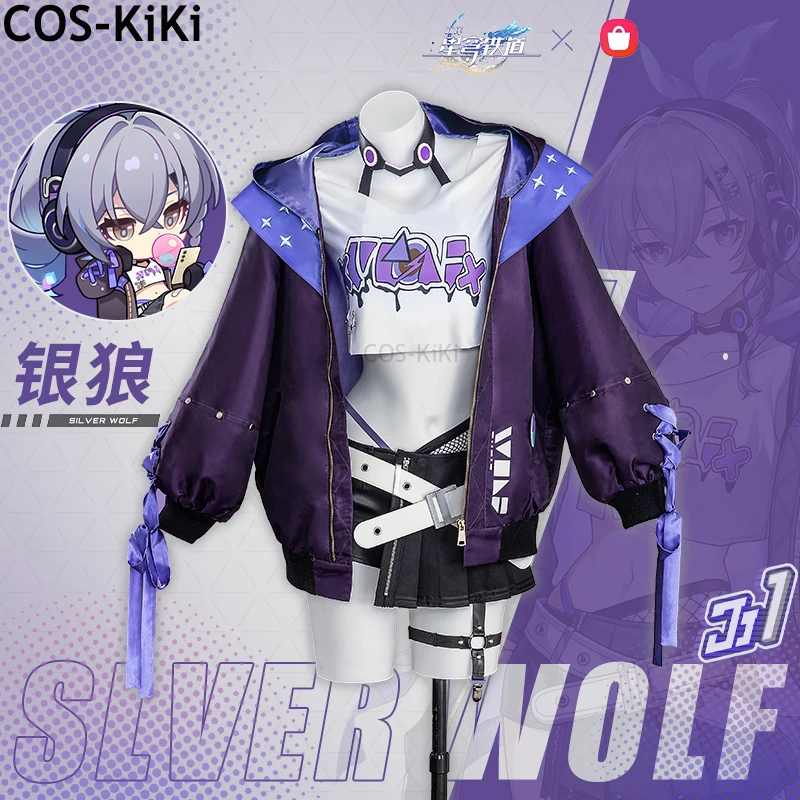 COS-KiKi Honkai: Star Rail Silver Wolf Game Suit Lovely Uniform Cosplay Costume Halloween Party Role Play Outfit Women XS-XXL
COS-KiKi Honkai: Star Rail Silver Wolf Game Suit Lovely Uniform Cosplay Costume Halloween Party Role Play Outfit Women XS-XXL