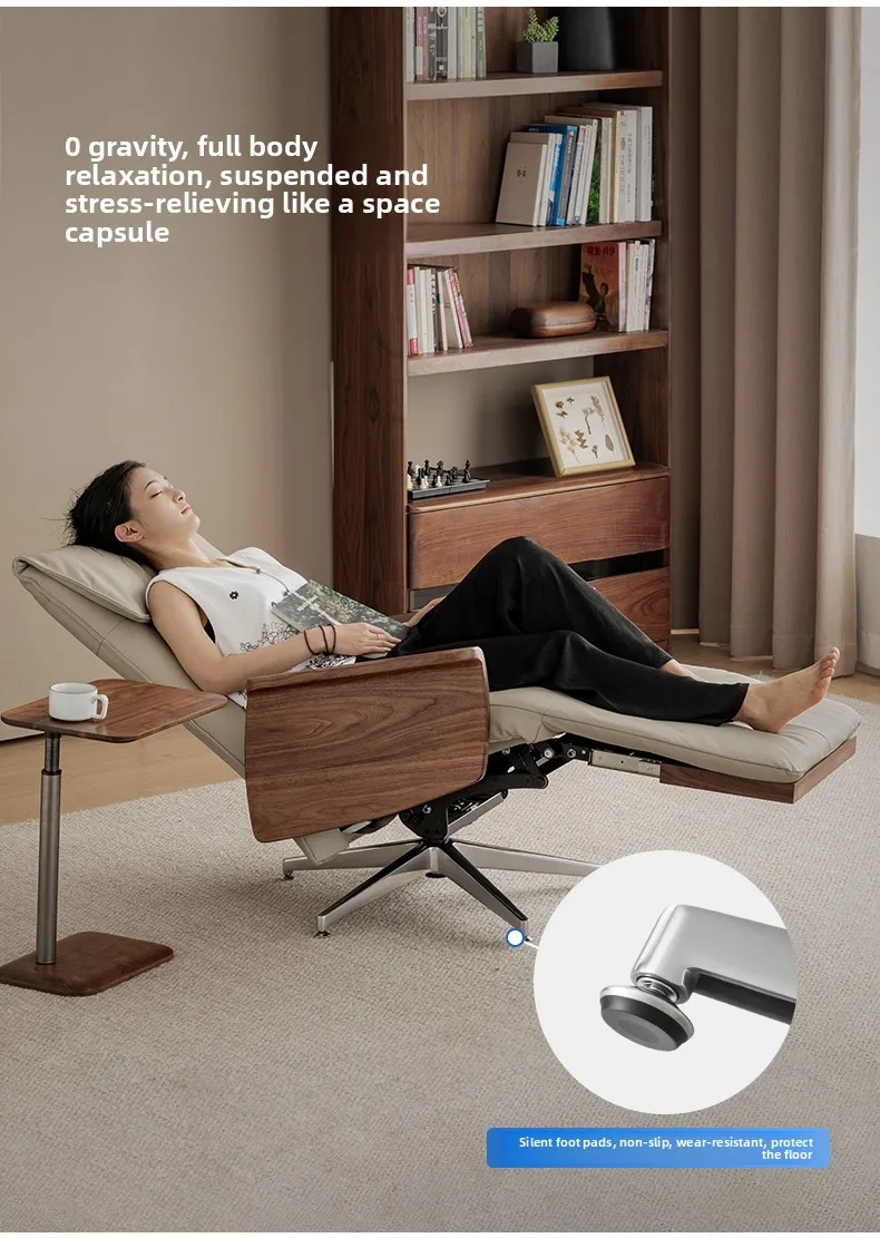 PYH Furniture Leather Electric Armchair Adjustment Single North American Black Walnut Sofa
PYH Furniture Leather Electric Armchair Adjustment Single North American Black Walnut Sofa