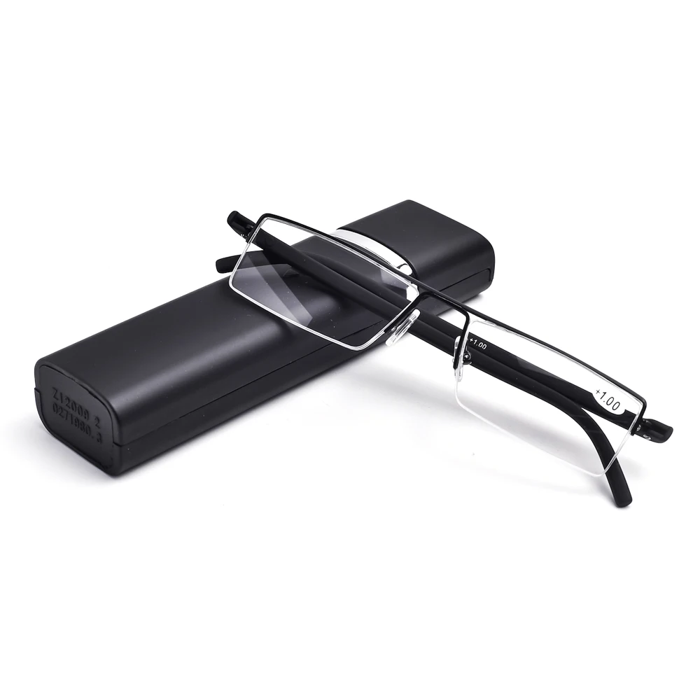 Rolipop TR90 Reading glasses for men Half Rim Presbyopic glasses Women Business Glasses Metal frame with case high quality
Rolipop TR90 Reading glasses for men Half Rim Presbyopic glasses Women Business Glasses Metal frame with case high quality