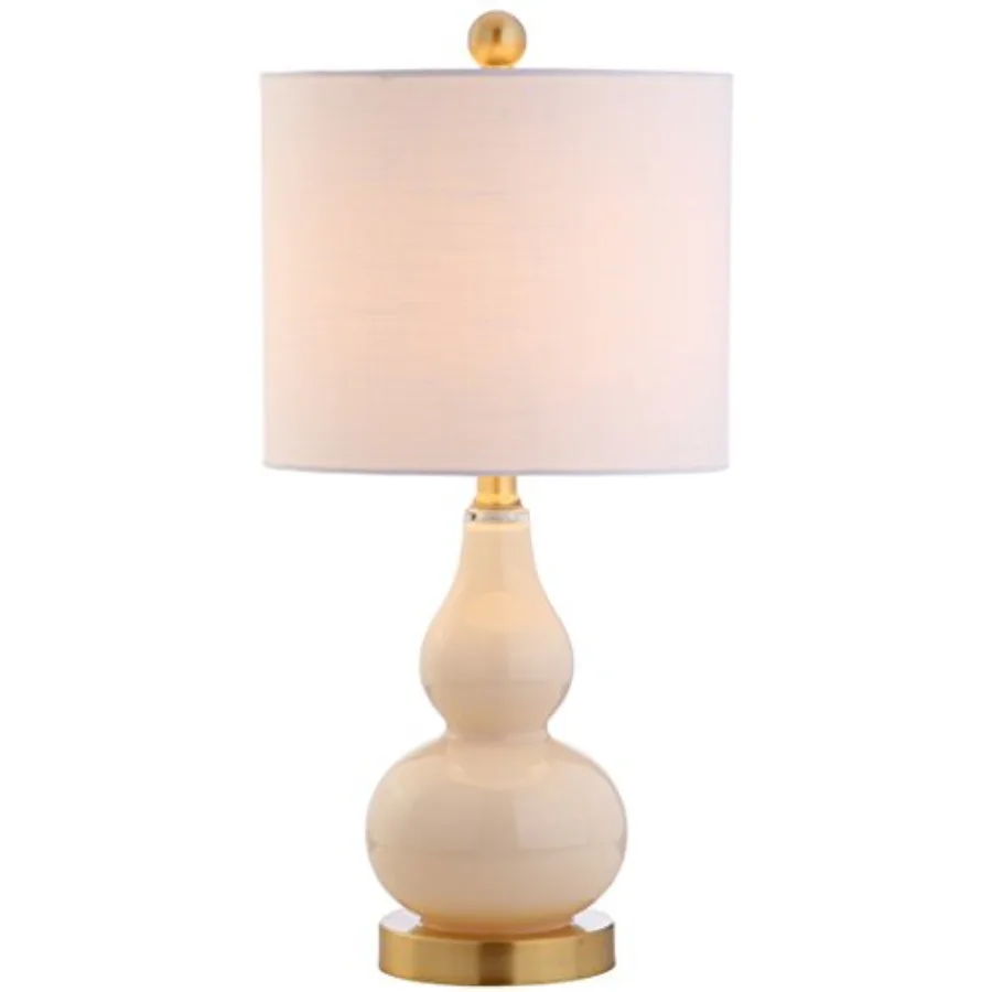 20.5" Glass Table Lamp, Modern Gourd Bedside Nightstand Lamp for Bedroom, Living Room, White Linen Shade, LED Bulb Included JYL
20.5" Glass Table Lamp, Modern Gourd Bedside Nightstand Lamp for Bedroom, Living Room, White Linen Shade, LED Bulb Included JYL