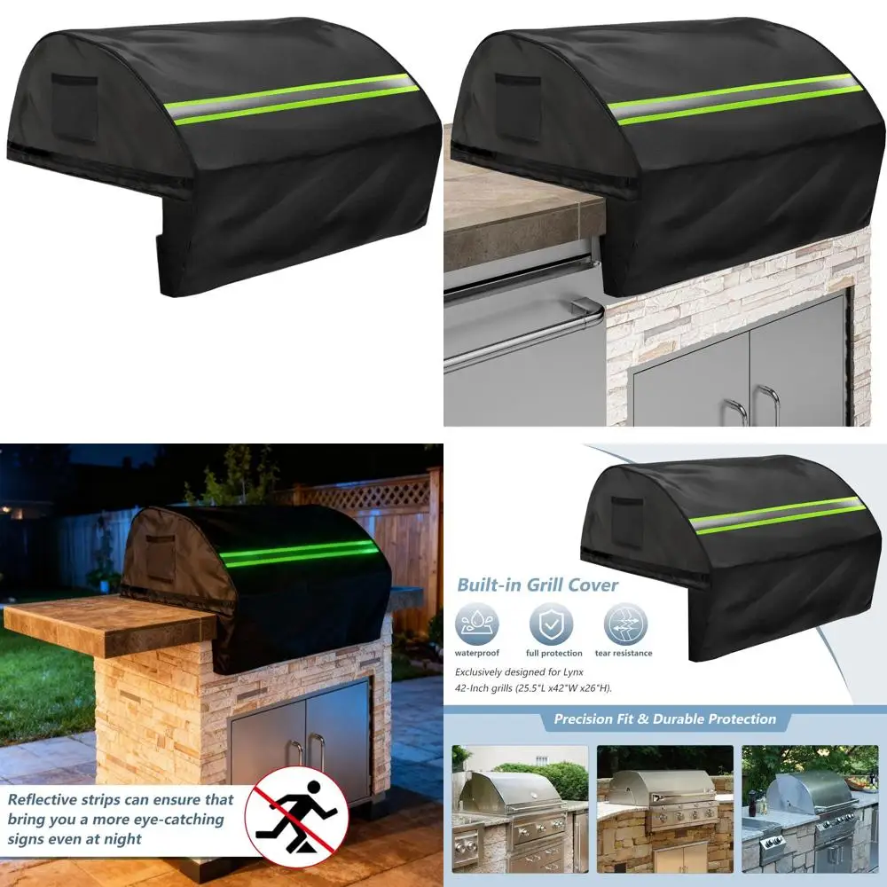 42-Inch Heavy-Duty 600D Waterproof Grill Cover with Reflective Strips and Plush Lining, 25.5 L x 42 W x 26 H, Black
42-Inch Heavy-Duty 600D Waterproof Grill Cover with Reflective Strips and Plush Lining, 25.5 L x 42 W x 26 H, Black