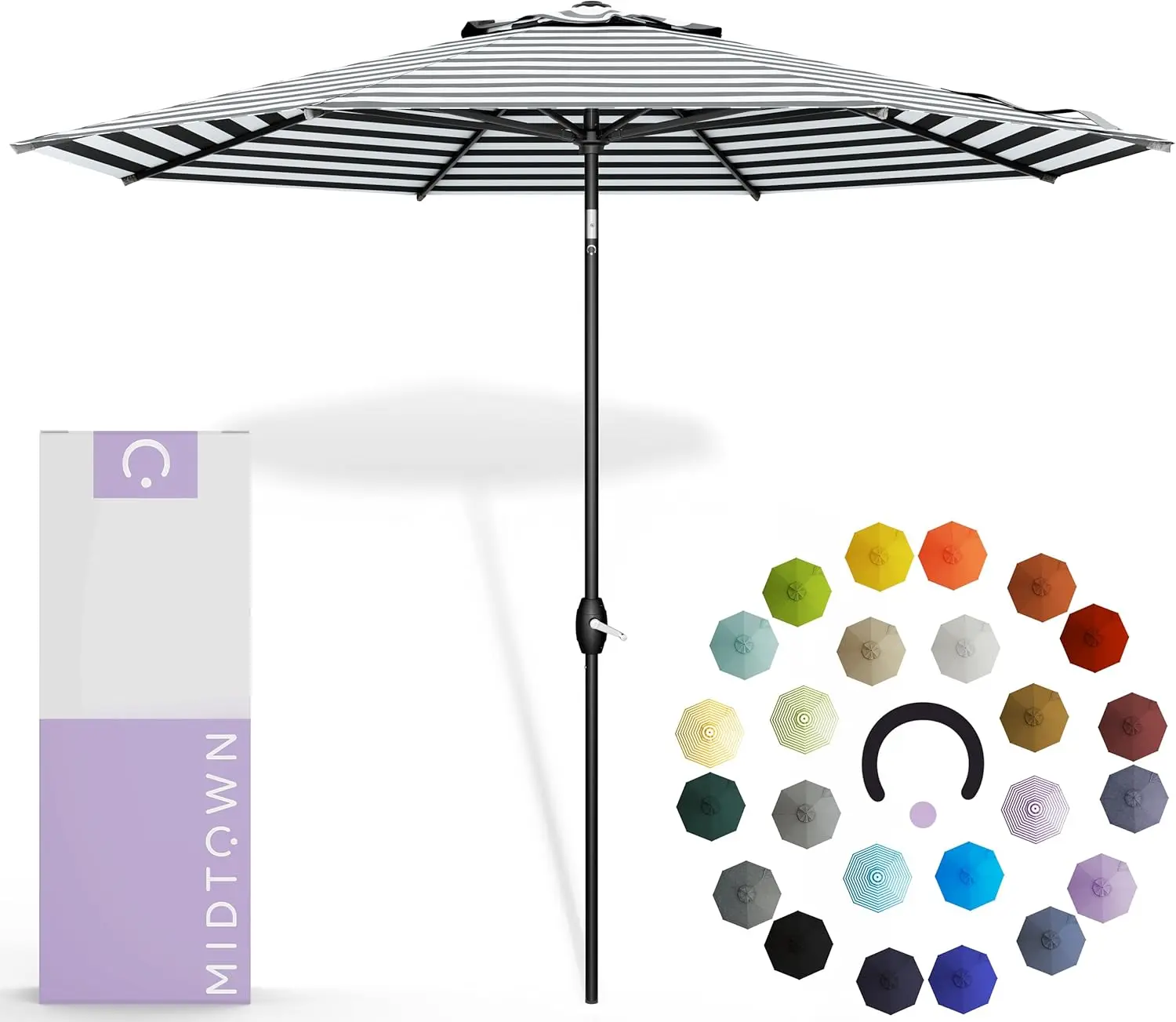 The Lean Patio Umbrella (Terylast Fabric - Zebra, 10 Foot)
The Lean Patio Umbrella (Terylast Fabric - Zebra, 10 Foot)