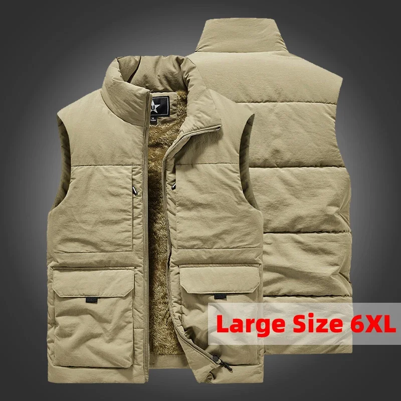 Мужской зимний жилет больших размеров 6XL с множеством карманов, новая модная теплая безрукавка из флиса для мужчин
Мужской зимний жилет больших размеров 6XL с множеством карманов, новая модная теплая безрукавка из флиса для мужчин