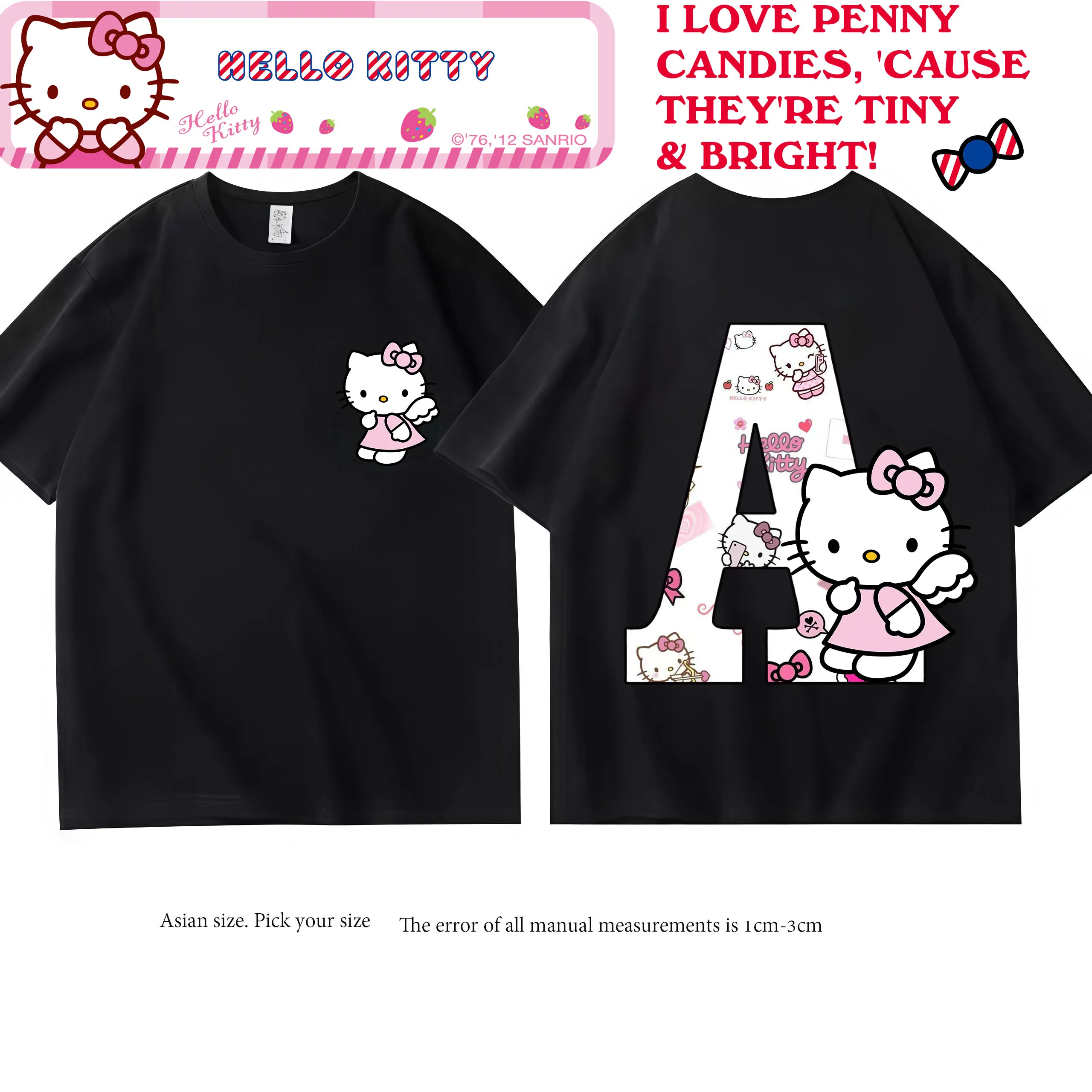 Hello Kitty A-Z New Spring and Summer Children's Cartoon T-shirt Girl Harajuku Bottoming Shirt Woman Casual Family Short-sleeved
Hello Kitty A-Z New Spring and Summer Children's Cartoon T-shirt Girl Harajuku Bottoming Shirt Woman Casual Family Short-sleeved