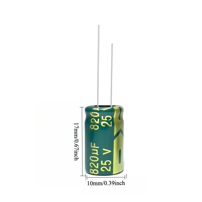 65pcs 25V 820uF Electrolytic Capacitor High Frequency Low ESR Long Life Green Gold 10x17mm for Power Supply
65pcs 25V 820uF Electrolytic Capacitor High Frequency Low ESR Long Life Green Gold 10x17mm for Power Supply