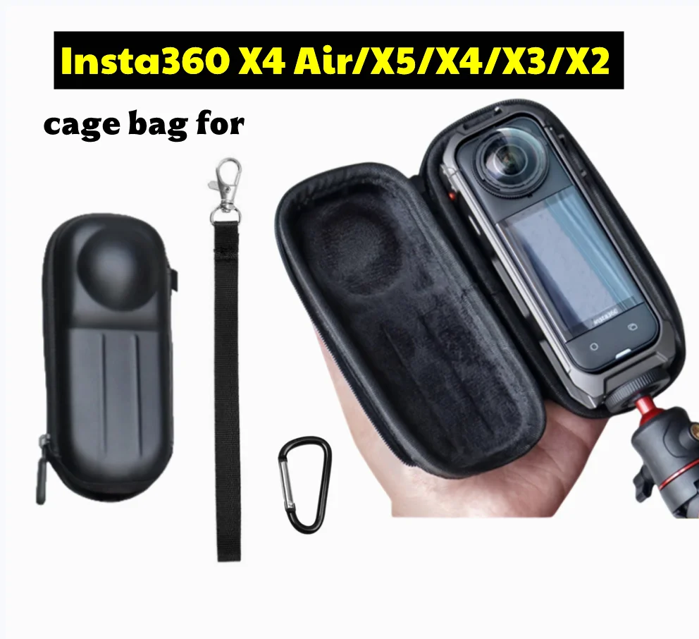 Rabbit Cage Gray Storage PU Bag For Insta360 X4 Air/X5/X4/X3/X2 Anti-scratch And Wear-resistant Nylon Storage Bag with Wrist
Rabbit Cage Gray Storage PU Bag For Insta360 X4 Air/X5/X4/X3/X2 Anti-scratch And Wear-resistant Nylon Storage Bag with Wrist