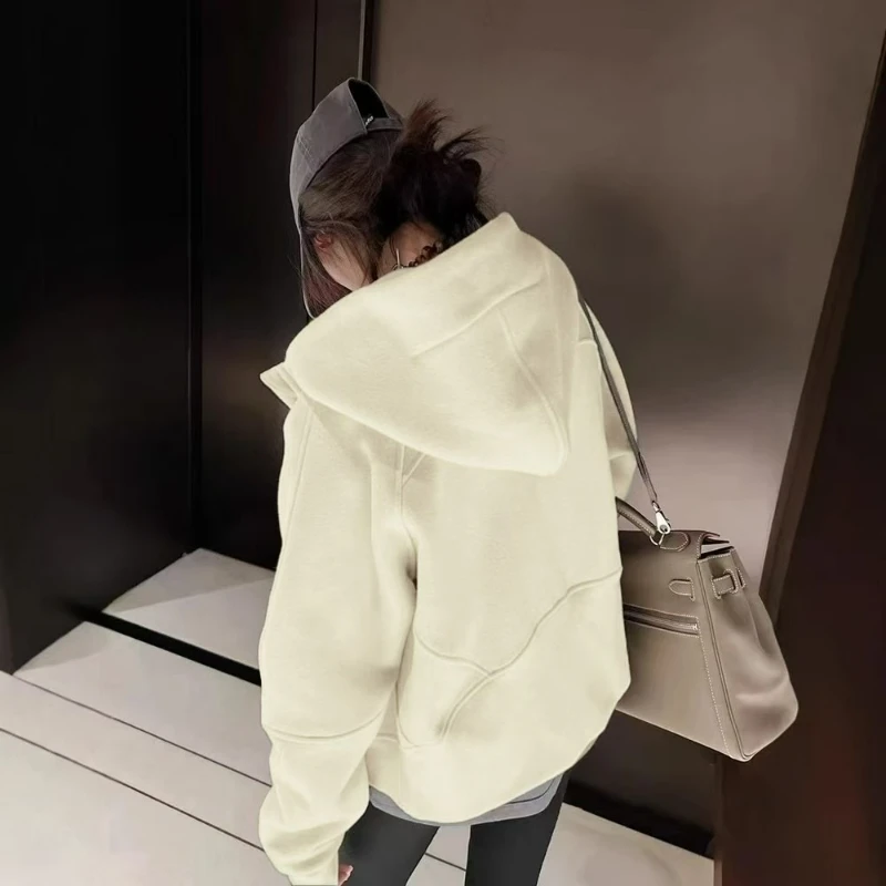 Stylish and Comfortable Thickened Sweater Women's Autumn and Winter Small Loose Hooded Front Shoulder Lazy Jacket To Wear
Stylish and Comfortable Thickened Sweater Women's Autumn and Winter Small Loose Hooded Front Shoulder Lazy Jacket To Wear