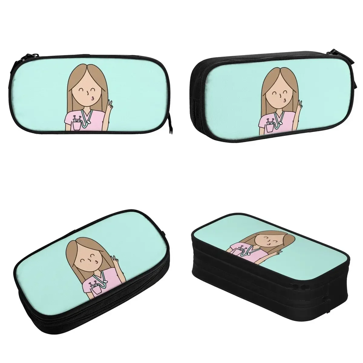 Enfermera En Apuros Pencil Cases Cute Nurse Pencil Pouch Pen Holder for Student Large Storage Pencil Bags Supplies Stationery 
Enfermera En Apuros Pencil Cases Cute Nurse Pencil Pouch Pen Holder for Student Large Storage Pencil Bags Supplies Stationery