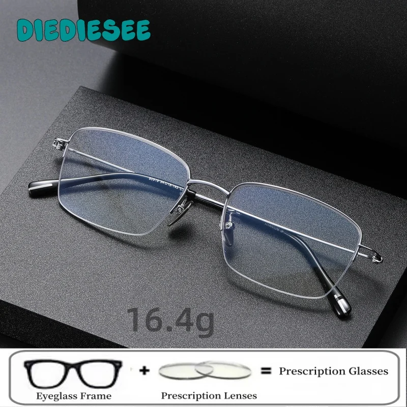 DIEDIESEE New Men's Anti Blue Light Business Flat Glasses Ultra Light Pure Titanium Half Frame Prescription Glasses 80919
DIEDIESEE New Men's Anti Blue Light Business Flat Glasses Ultra Light Pure Titanium Half Frame Prescription Glasses 80919