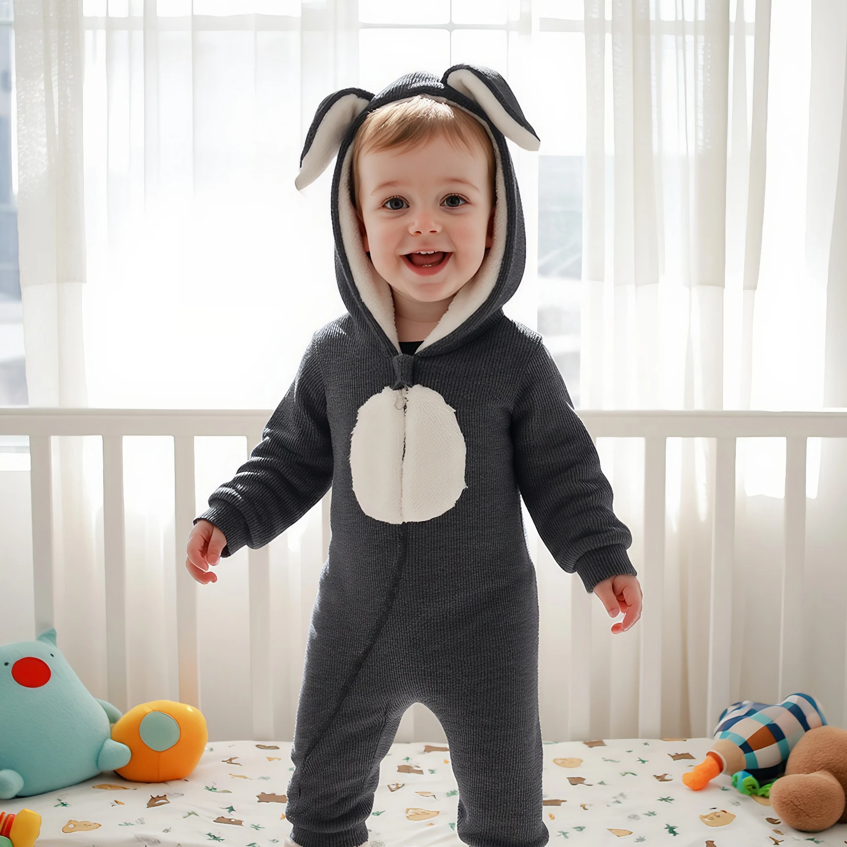 Sanlutoz Cute Warm Winter Baby Thicken Rompers Toddler Kids Bunny Jumpsuits Clothing Hooded
Sanlutoz Cute Warm Winter Baby Thicken Rompers Toddler Kids Bunny Jumpsuits Clothing Hooded