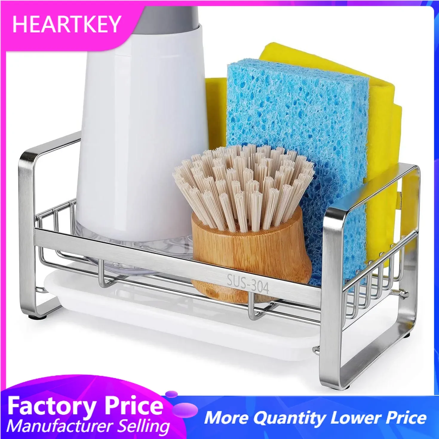 Kitchen Sponge Holder Sundries Storage Shelf Drain Rack Wall-mounted Punch-free Countertop Standing Dish Plate Basket With Tray
Kitchen Sponge Holder Sundries Storage Shelf Drain Rack Wall-mounted Punch-free Countertop Standing Dish Plate Basket With Tray