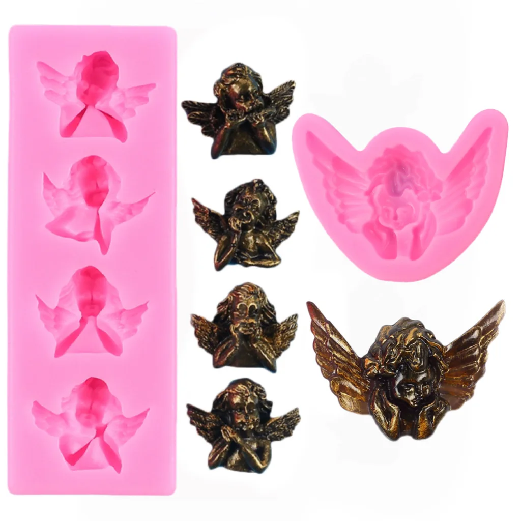 European Style Angel Silicone Molds Chocolate Candy Fondant Mold Car Pendant Aromatherapy Diffuser Stone Plaster Resin Molds
European Style Angel Silicone Molds Chocolate Candy Fondant Mold Car Pendant Aromatherapy Diffuser Stone Plaster Resin Molds